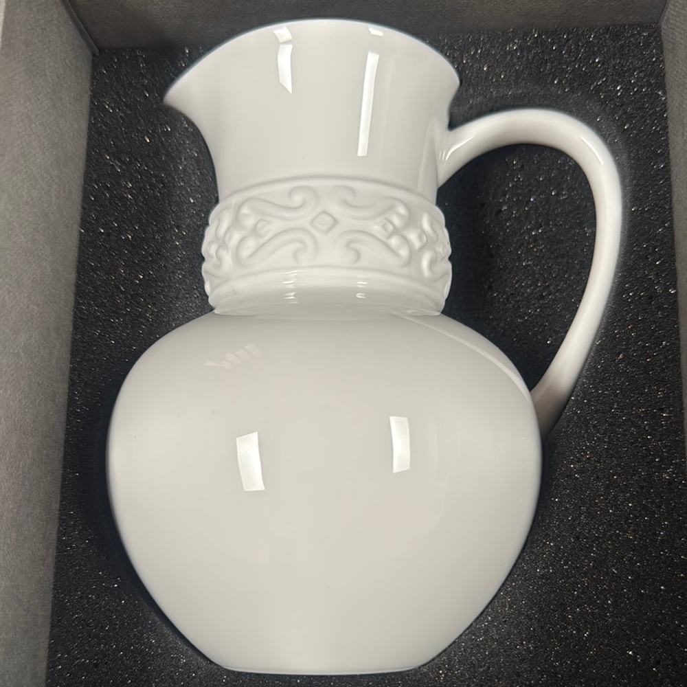 Katy Briscoe Bone China in white Bisque small Bangles pitcher